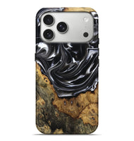 iPhone 17 Pro Max Wood Live Edge Phone Case - Marian (Black & White, 806516)