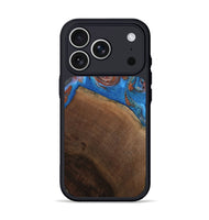 iPhone 17 Pro Wood Phone Case - Iyla (Teal & Gold, 807191)