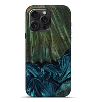 iPhone 16 Pro Max Wood Live Edge Phone Case - Alayna (Blue, 807292)
