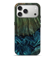 iPhone 17 Pro Max Wood Live Edge Phone Case - Alayna (Blue, 807292)