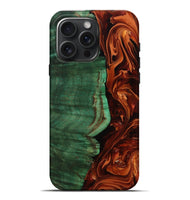 iPhone 16 Pro Max Wood Live Edge Phone Case - Leone (Red, 807293)