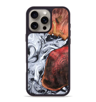 iPhone 16 Pro Max Wood Phone Case - Evans (Black & White, 807337)