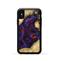 iPhone Xs Wood Phone Case - Krysten (Purple, 807414)