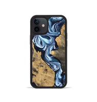 iPhone 12 mini Wood Phone Case - Taylor (Blue, 807435)