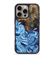iPhone 16 Pro Max Wood Phone Case - Laney (Blue, 807441)
