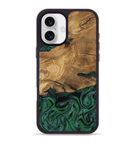 iPhone 16 Plus Wood Phone Case - Meghan (Green, 807448)