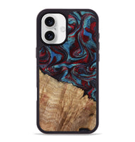 iPhone 16 Plus Wood Phone Case - Rolland (Red, 807470)