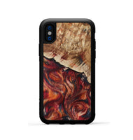 iPhone Xs Wood Phone Case - Hilma (Red, 807471)