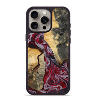 iPhone 16 Pro Max Wood Phone Case - Caren (Red, 807472)