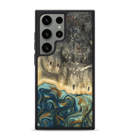 Galaxy S24 Ultra Wood Phone Case - Roselyn (Teal & Gold, 807501)
