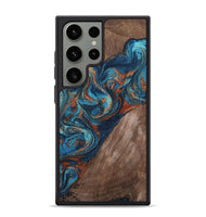 Galaxy S24 Ultra Wood Phone Case - Adalyn (Teal & Gold, 807502)