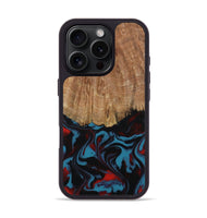 iPhone 16 Pro Wood Phone Case - Eliezer (Red, 807509)