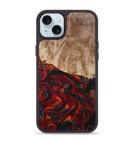 iPhone 15 Plus Wood Phone Case - Nanette (Red, 807511)