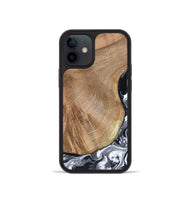 iPhone 12 mini Wood Phone Case - Webster (Black & White, 807512)
