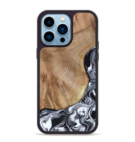 iPhone 14 Pro Max Wood Phone Case - Webster (Black & White, 807512)