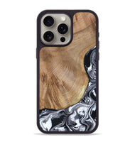 iPhone 15 Pro Max Wood Phone Case - Webster (Black & White, 807512)