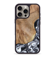 iPhone 16 Pro Max Wood Phone Case - Webster (Black & White, 807512)