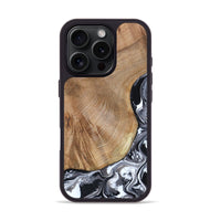 iPhone 16 Pro Wood Phone Case - Webster (Black & White, 807512)