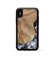 iPhone Xs Wood Phone Case - Webster (Black & White, 807512)