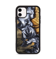 iPhone 11 Wood Phone Case - Samir (Black & White, 807514)