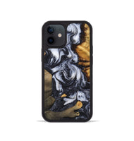 iPhone 12 mini Wood Phone Case - Samir (Black & White, 807514)