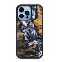 iPhone 14 Pro Max Wood Phone Case - Samir (Black & White, 807514)
