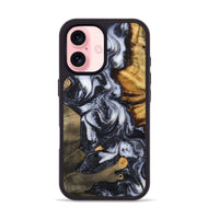 iPhone 16 Wood Phone Case - Samir (Black & White, 807514)