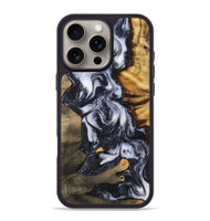 iPhone 16 Pro Max Wood Phone Case - Samir (Black & White, 807514)