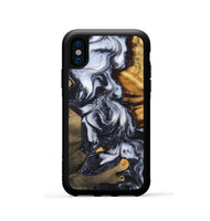 iPhone Xs Wood Phone Case - Samir (Black & White, 807514)