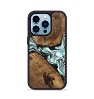 iPhone 14 Pro Wood Phone Case - Jenny (Green, 807523)