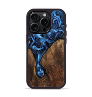 iPhone 15 Pro Wood Phone Case - Milana (Blue, 807528)