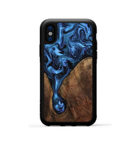 iPhone Xs Wood Phone Case - Milana (Blue, 807528)