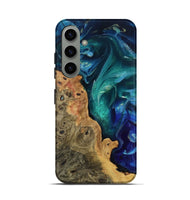 Galaxy S24 Wood Live Edge Phone Case - Jessi (Blue, 807686)