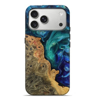 iPhone 17 Pro Max Wood Live Edge Phone Case - Jessi (Blue, 807686)