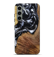 Galaxy S23 Plus Wood Live Edge Phone Case - Roland (Black & White, 807714)
