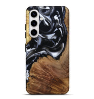 Galaxy S25 Plus Wood Live Edge Phone Case - Roland (Black & White, 807714)