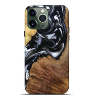 iPhone 13 Pro Max Wood Live Edge Phone Case - Roland (Black & White, 807714)