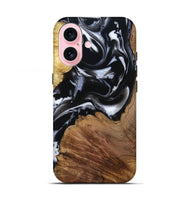 iPhone 17 Wood Live Edge Phone Case - Roland (Black & White, 807714)