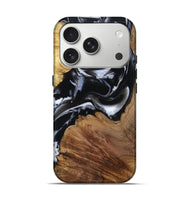 iPhone 17 Pro Wood Live Edge Phone Case - Roland (Black & White, 807714)