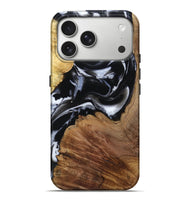 iPhone 17 Pro Max Wood Live Edge Phone Case - Roland (Black & White, 807714)
