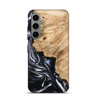 Galaxy S24 Wood Live Edge Phone Case - Nayely (Black & White, 807720)