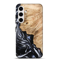 Galaxy S25 Plus Wood Live Edge Phone Case - Nayely (Black & White, 807720)