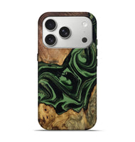 iPhone 17 Pro Wood Live Edge Phone Case - Dominic (Green, 807723)