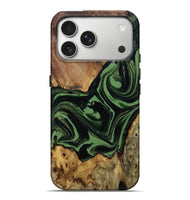 iPhone 17 Pro Max Wood Live Edge Phone Case - Dominic (Green, 807723)
