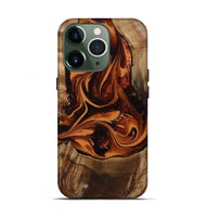 iPhone 13 Pro Wood Live Edge Phone Case - Caspian (Red, 807728)