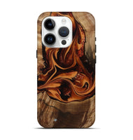 iPhone 15 Pro Wood Live Edge Phone Case - Caspian (Red, 807728)