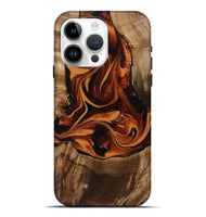 iPhone 15 Pro Max Wood Live Edge Phone Case - Caspian (Red, 807728)