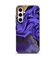 Galaxy S25 Wood Live Edge Phone Case - Vikki (Purple, 807740)