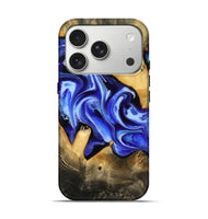 iPhone 17 Pro Wood Live Edge Phone Case - Nan (Blue, 807742)