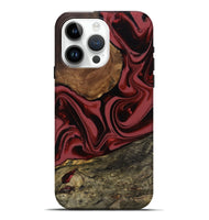 iPhone 15 Pro Max Wood Live Edge Phone Case - Fisher (Red, 807747)